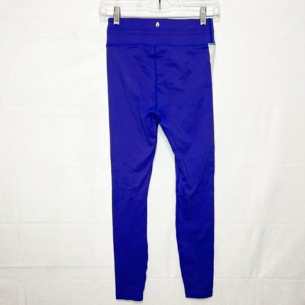 Spiritual Gangster Leggings Size S Yoga Workout Gym Pants Striped Sparkly White - Picture 4 of 7
